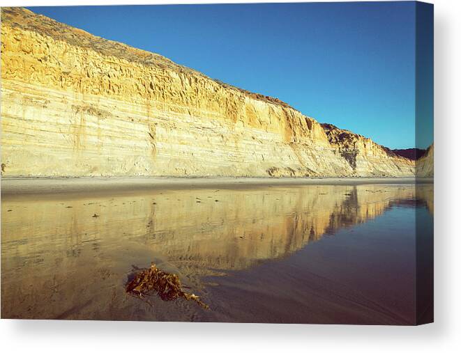 The Golden Bluffs At Torrey Pines 2 Canvas Print featuring the photograph The Golden Bluffs At Torrey Pines 2 by Joseph S Giacalone