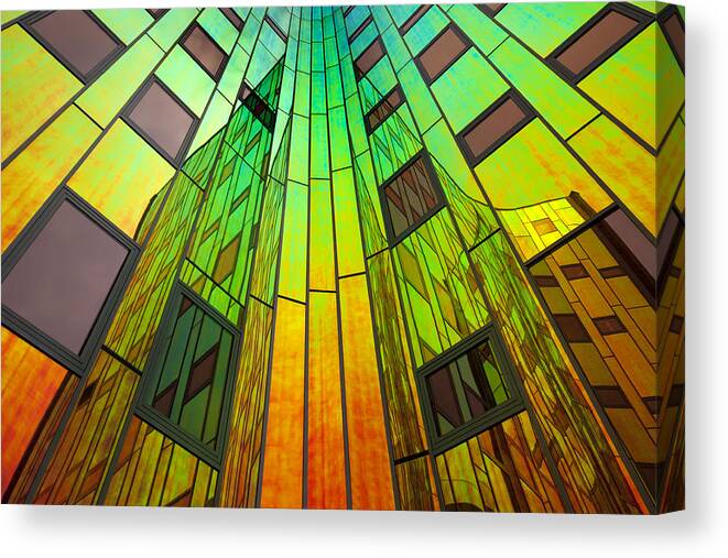 Green Canvas Print featuring the photograph The Green-orange Mix by Theo Luycx