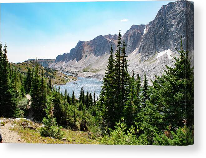 Mountain Canvas Print featuring the photograph The Lakes of Medicine Bow Peak by Nicole Lloyd