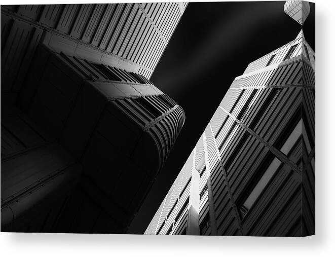 Architecture Canvas Print featuring the photograph The Light Seeks Its Way by Jeroen Van De Wiel