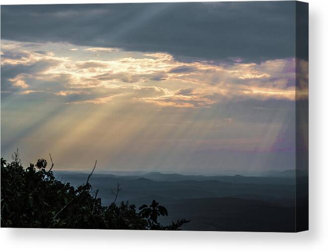 Alabama Canvas Print featuring the photograph The Lord Overlooking Mt. Cheaha by James-Allen