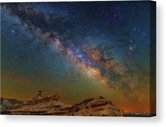 Astronomy Canvas Print featuring the photograph The Mexican Way by Ralf Rohner