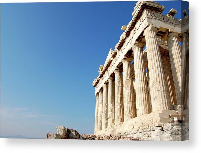 Greek Culture Canvas Print featuring the photograph The Parthenon, Athens by Angel Jiménez De Luis