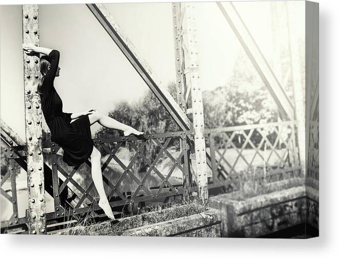 Bridge Canvas Print featuring the photograph The Past by Bettina Tautzenberger