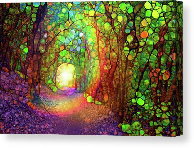 Forest Canvas Print featuring the digital art The Path at the End of the Forest that Brings Us Home by Tara Turner