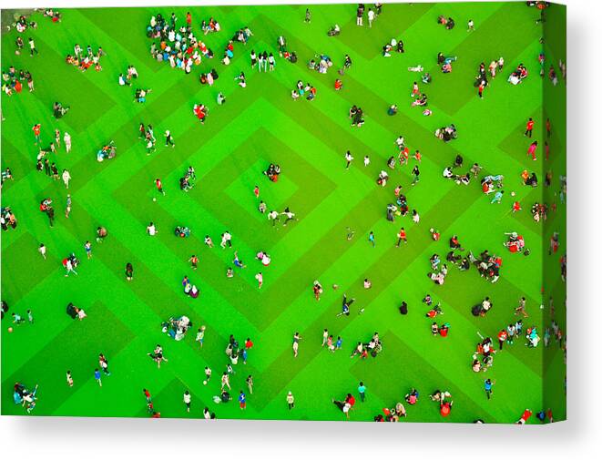Landscape Canvas Print featuring the photograph The People by Bastian As