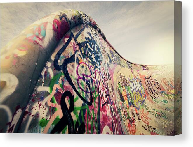 Orange Color Canvas Print featuring the photograph The Ramp by Ppampicture