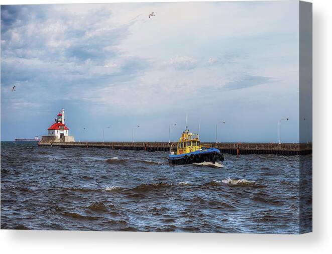 Sea Bear Tug Boat Canvas Print featuring the photograph The Sea Bear Returns by Susan Rissi Tregoning