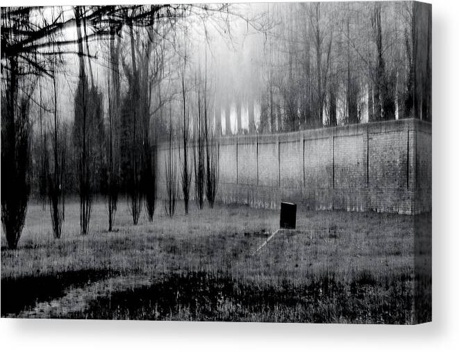 Mood Canvas Print featuring the photograph The Solitary Grave by Susanne Stoop