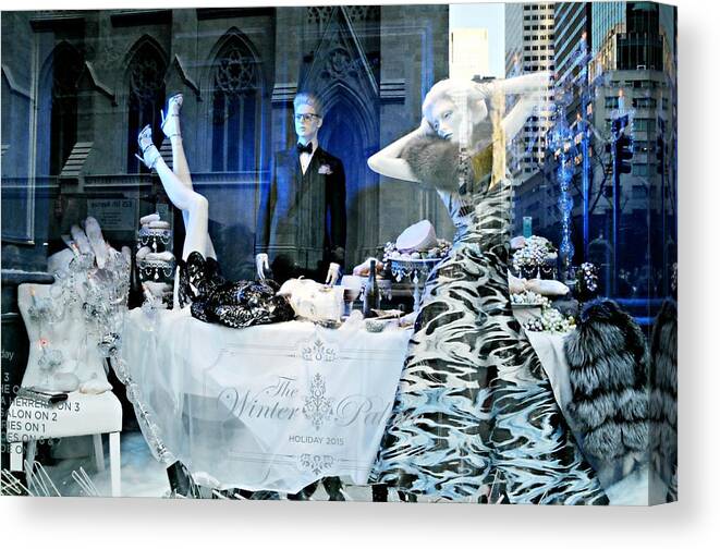 Saks Fifth Avenue Canvas Print featuring the photograph The Table Spread by Diana Angstadt