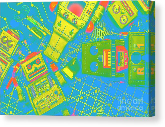 Electronics Canvas Print featuring the photograph The Wonderful Future - A Playtime Pretend by Jorgo Photography