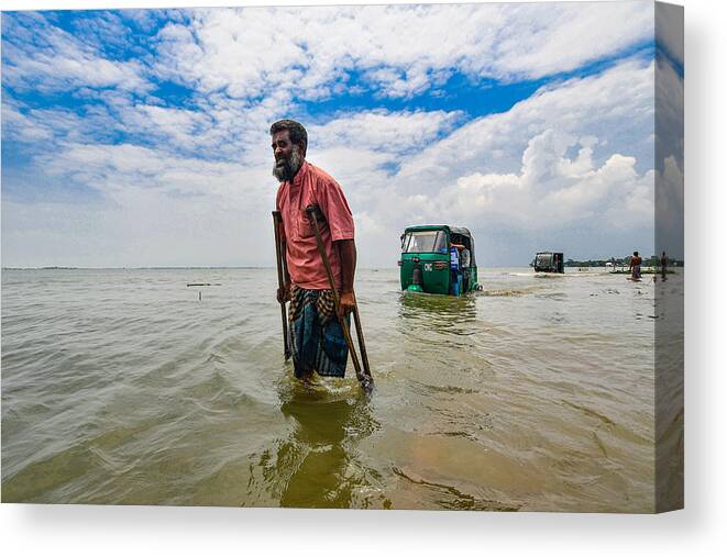 Person Canvas Print featuring the photograph There Is A Long Way To Go by Farhan Labib