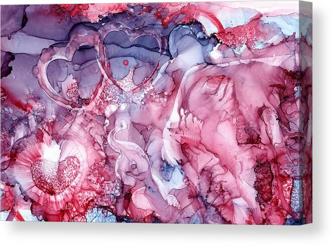 Heart Canvas Print featuring the painting This Is Us by Angela Marinari