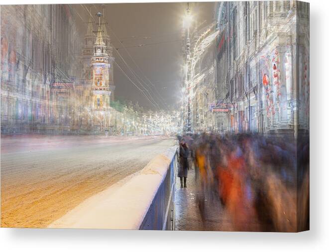 Street Canvas Print featuring the photograph Time Goes Its Own Way.. by Igor Kopcev