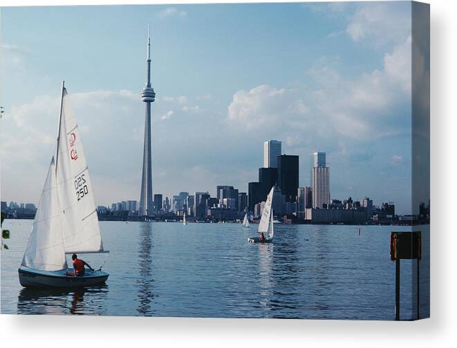 Lake Ontario Canvas Print featuring the photograph Toronto Yachting by Archive Photos