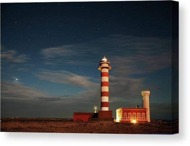 Fuerteventura Canvas Print featuring the photograph Toston Lighthouse by Photography By Juances