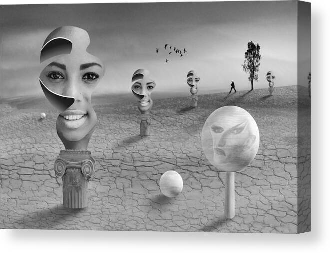 Surreal Canvas Print featuring the photograph Totem Field by Peter Hammer