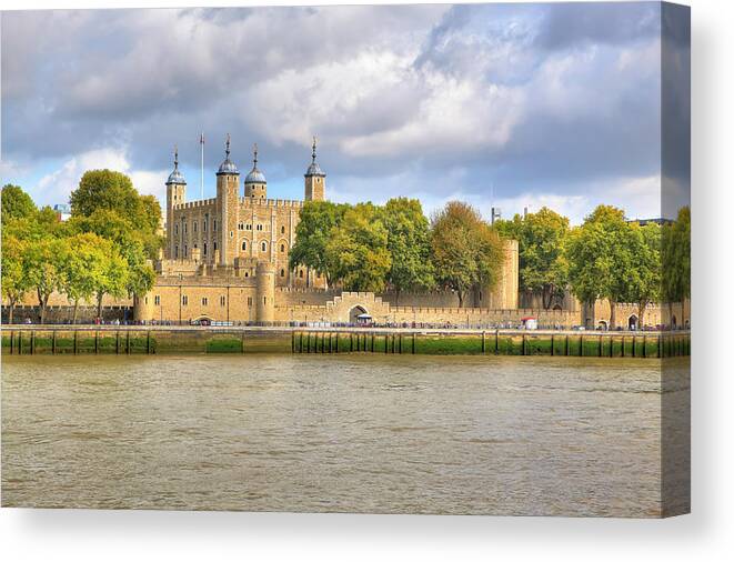 England Canvas Print featuring the photograph Tower Of London by Espiegle