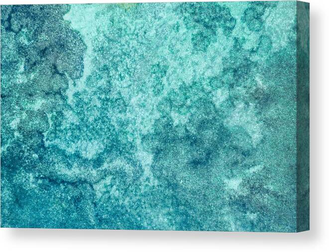 Landscape Canvas Print featuring the photograph Tropical Island Aerial. Coral Reef by Levente Bodo