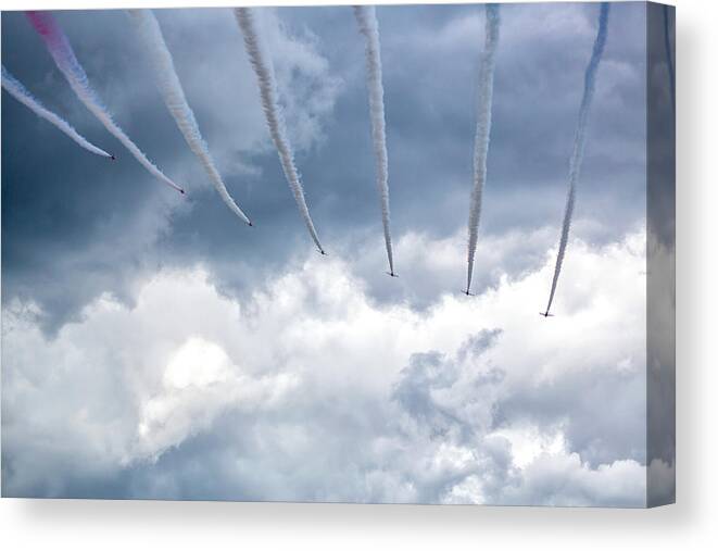 Smoke Canvas Print featuring the photograph Try To Keep Up. by Leif Lndal