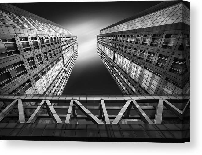 Architecture Canvas Print featuring the photograph Two Powers by Antoni Figueras