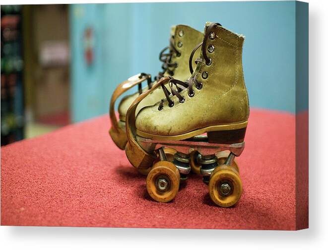 Roller Skating Canvas Print featuring the photograph Typical 70s Footwear by Michael Fiddleman, Fiddography.com