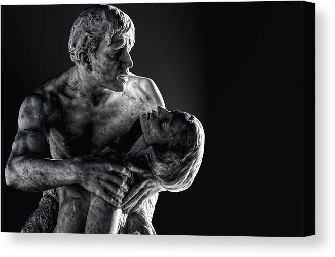 Emotion Canvas Print featuring the photograph Unbearable Sorrow by Pacifico