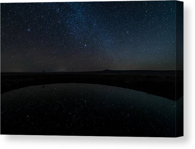 Sky Canvas Print featuring the photograph Under The Starry Sky by Koji Morishige