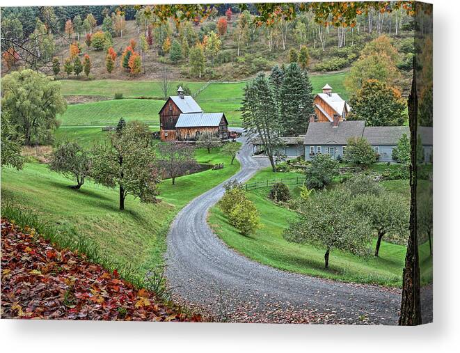 Vermont Canvas Print featuring the photograph Unknown Farm in Fall by Brett Pelletier