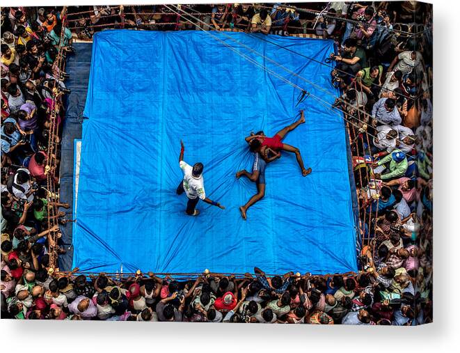 #street Canvas Print featuring the photograph Unstoppable Control by Amit Paul