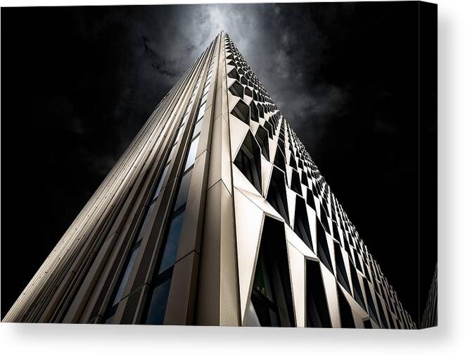 Perspective Canvas Print featuring the photograph Ununpentium (colour Version V.2.0) by Holger Glaab
