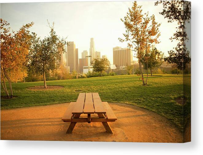 Tranquility Canvas Print featuring the photograph Urban Park by Seth Joel