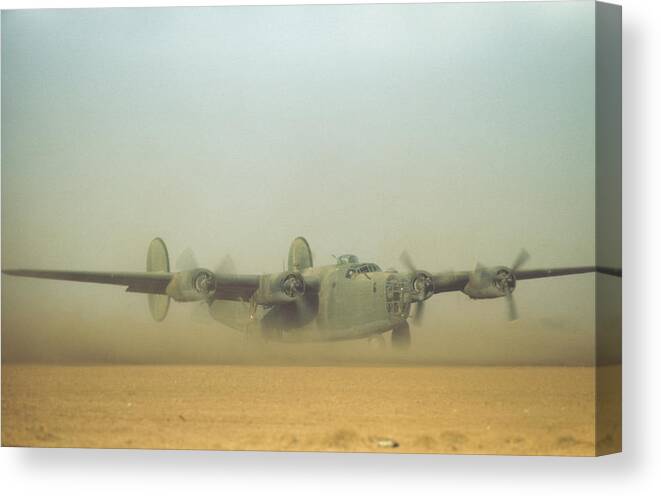 1940-1949 Canvas Print featuring the photograph U.s Air Force In Benghazi Libya by Michael Ochs Archives