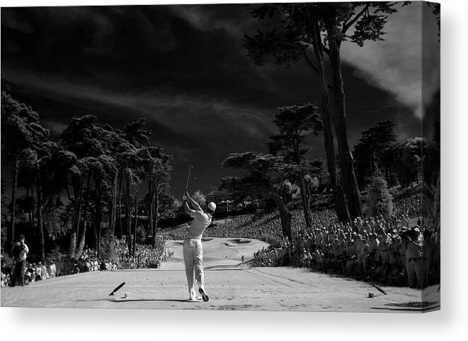 Tiger Woods Canvas Print featuring the photograph U.s. Open - Round Three by Jeff Gross