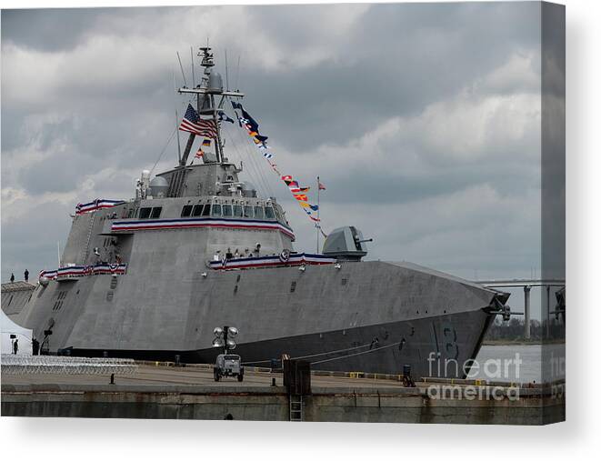 Uss Charleston Canvas Print featuring the photograph USS Charleston by Dale Powell