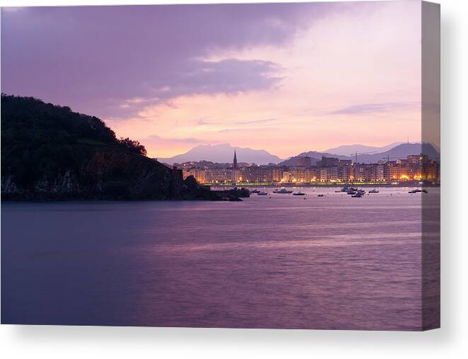 Tranquility Canvas Print featuring the photograph View Of The Town From Paseo Eduardo by Maremagnum