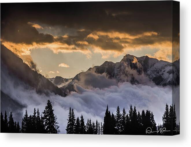 Clouds Canvas Print featuring the photograph Waiting on the Sun by Dennis Dempsie