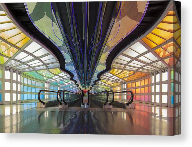 Neon Canvas Print featuring the photograph Walk Away by Renee Doyle
