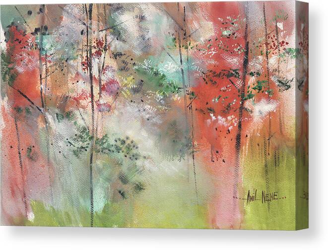 Nature Canvas Print featuring the painting Warm Regards by Anil Nene