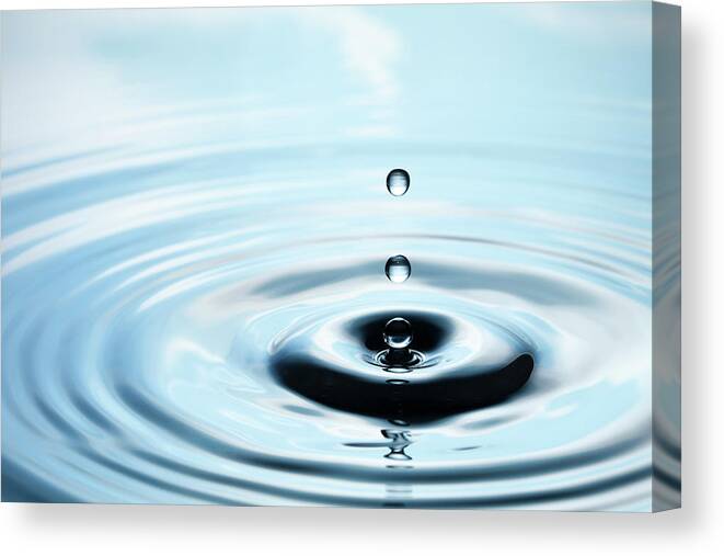 Waving Canvas Print featuring the photograph Water Drops And Clouds IIi by Thomasvogel