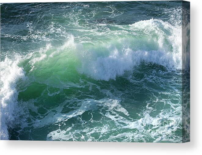 Wave At Montana De Oro Canvas Print featuring the photograph Wave at Montana de Oro by Michael Rock