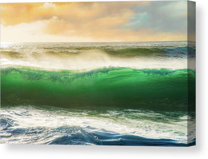 Landscape Canvas Print featuring the photograph Wave by Local Snaps Photography