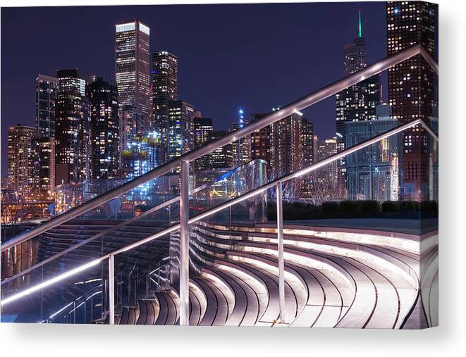 Wavy Stairs Canvas Print featuring the digital art Wavy Stairs by Njr Photos