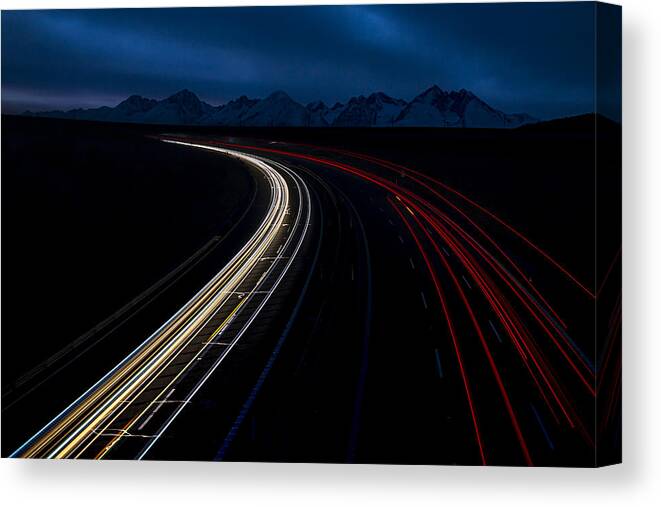  Canvas Print featuring the photograph Way To Tatras by Dusan Ignac