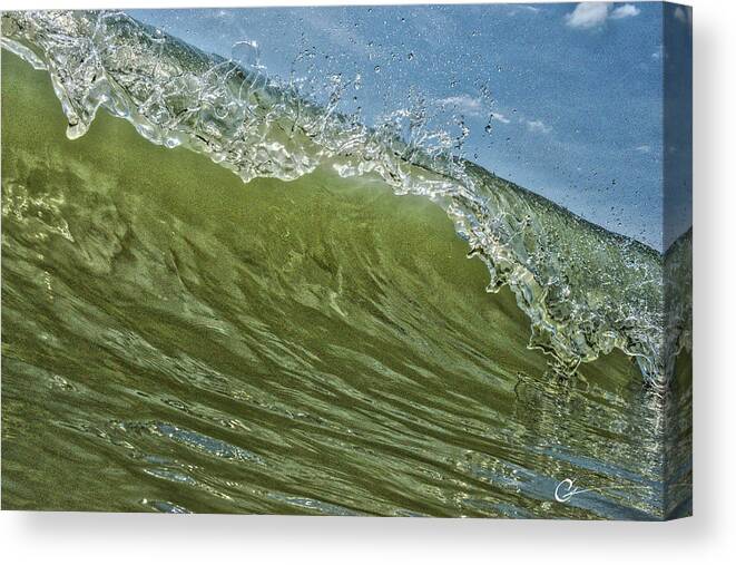 Waves Ocean Florida Foam Sea Canvas Print featuring the photograph Weep by Cornelius Powell