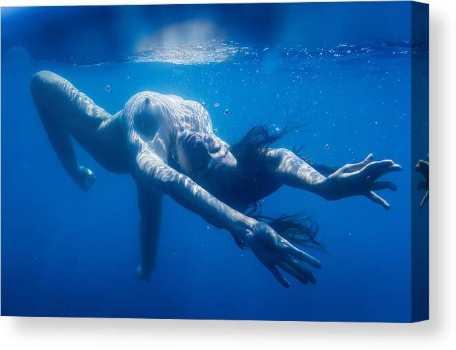 Nude Canvas Print featuring the photograph Weightlessness by Arti Firsov