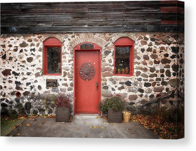 Autumn Canvas Print featuring the photograph Welcome to Blue Vista Farm by Susan Rissi Tregoning