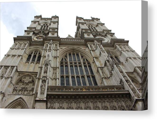 Westminster Abbey Canvas Print featuring the photograph Westminster Abbey by Laura Smith