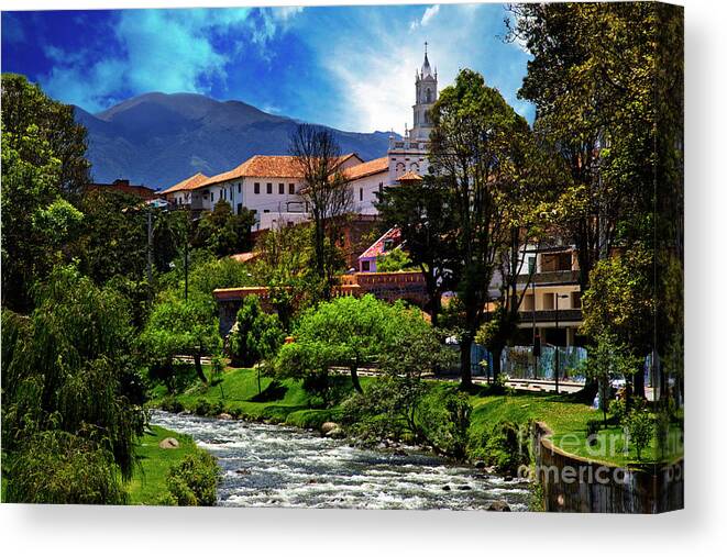Blue Canvas Print featuring the photograph Why I Miss Cuenca by Al Bourassa
