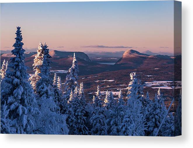 Willoughby Canvas Print featuring the photograph Willoughby Gap Winter by Tim Kirchoff